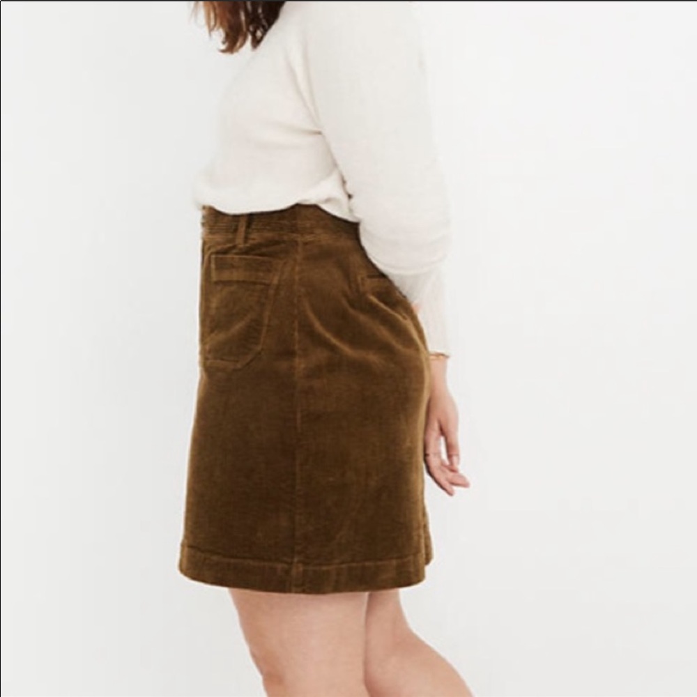 Madewell Corduroy A-line Mini Skirt Tinted Blush - Picture 3 of 8